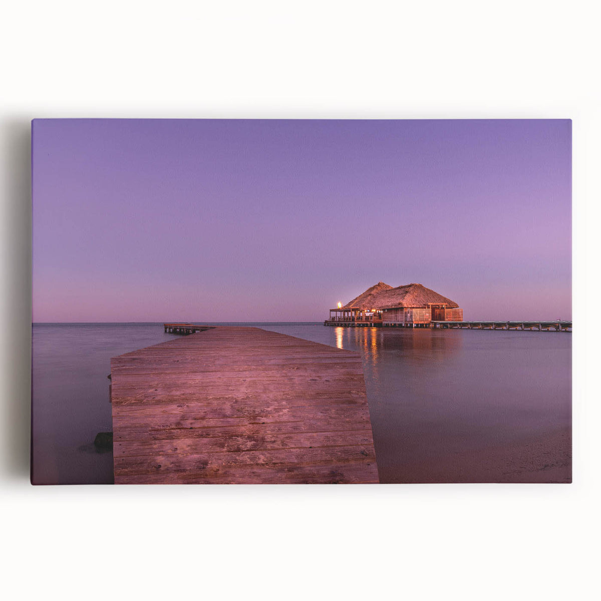 Black and white photograph of Central America scenery on large stretched canvas, ideal for kitchen wall art.