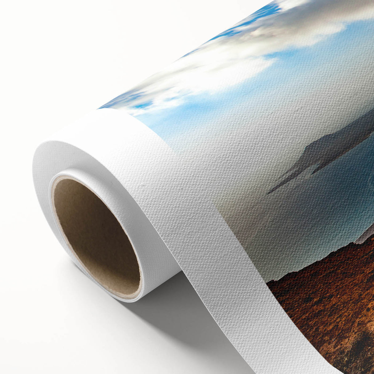 Art Deco poster of a scenic European landscape on rolled canvas, suitable for nursery wall art.