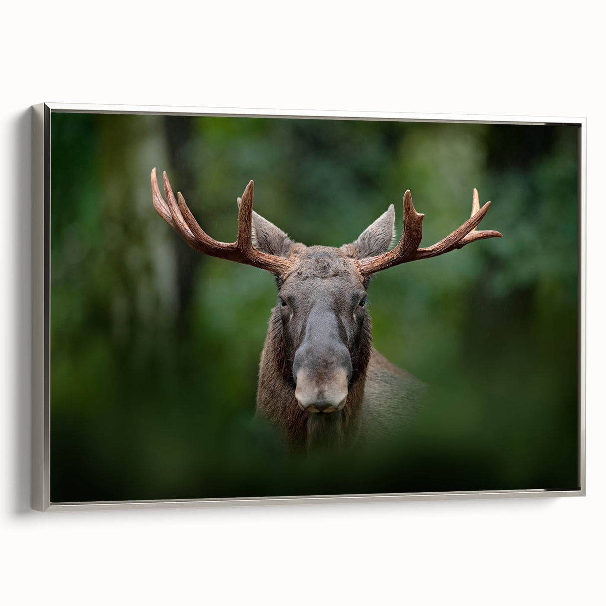 Landscape art painting of a Swedish scenery on framed canvas, featuring colorful art in vintage poster style.