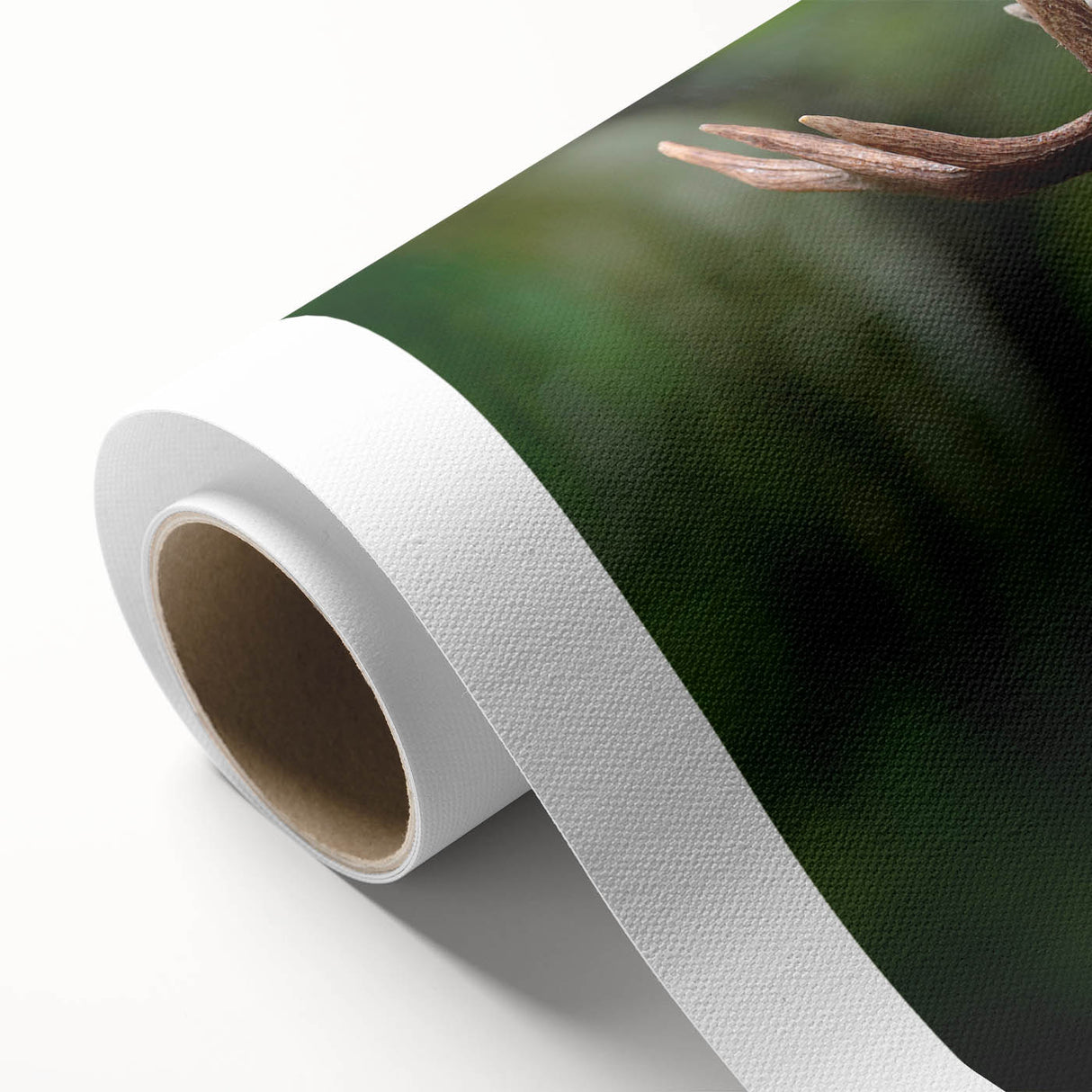 Art Deco poster of a serene Swedish landscape on rolled canvas, with soft pastel colors, ideal for nursery wall art.