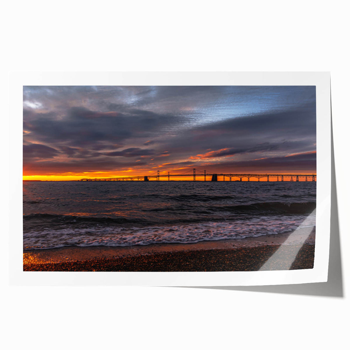 Rolled print depicting Annapolis, Maryland, with soft pastel floral elements.