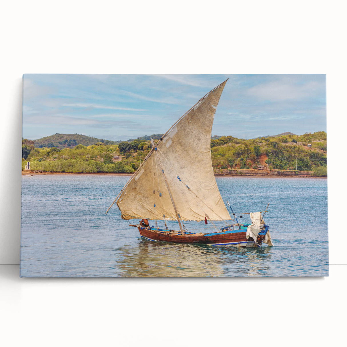 Black and white stretched canvas featuring a Madagascar scenery, ideal for kitchen wall art or bedroom ambiance.