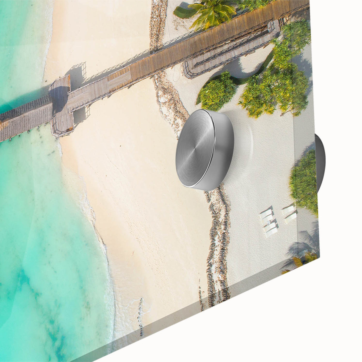 Large abstract wall art featuring Tanzanian scenery in muted earth tones on acrylic glass, ideal for dining room art.