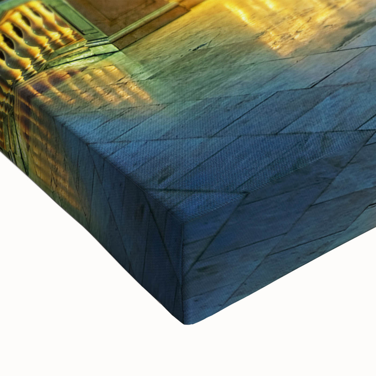 Black and white landscape art painting of mountains on a large stretched canvas, ideal for bedroom wall decor.