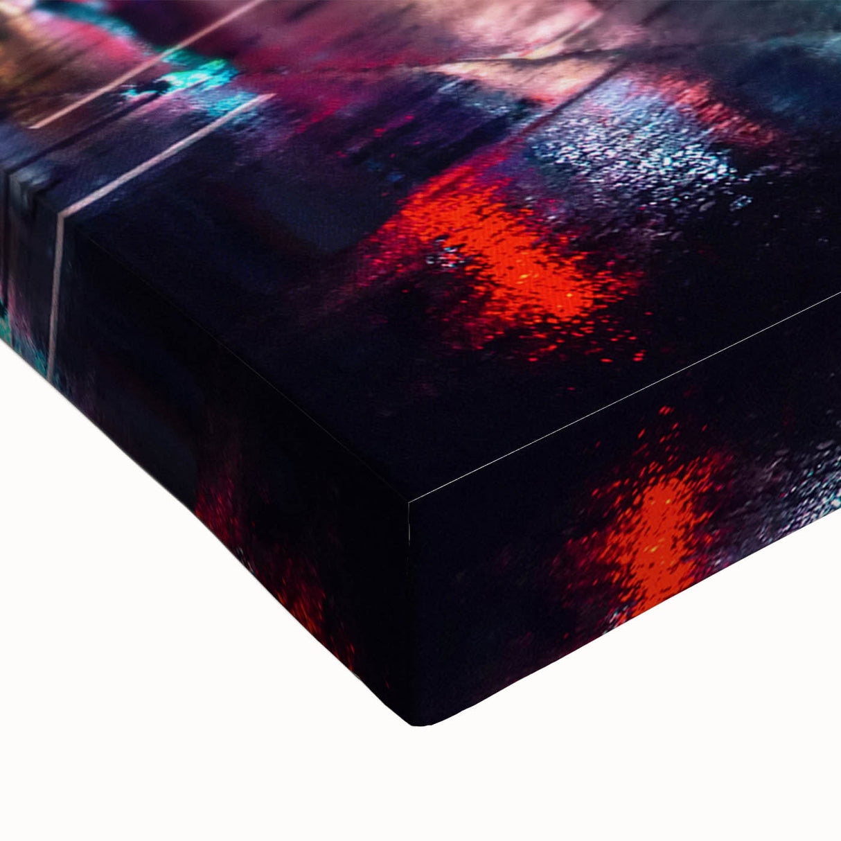 Large art of Tokyo skyline in black and white on stretched canvas, suitable for bedroom wall decor.