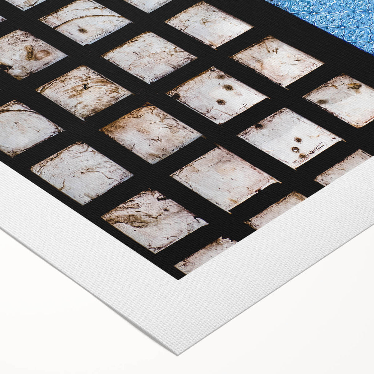 Art deco poster of a Philippine landscape in muted green and blue tones, rolled canvas, suitable for dining room decor.