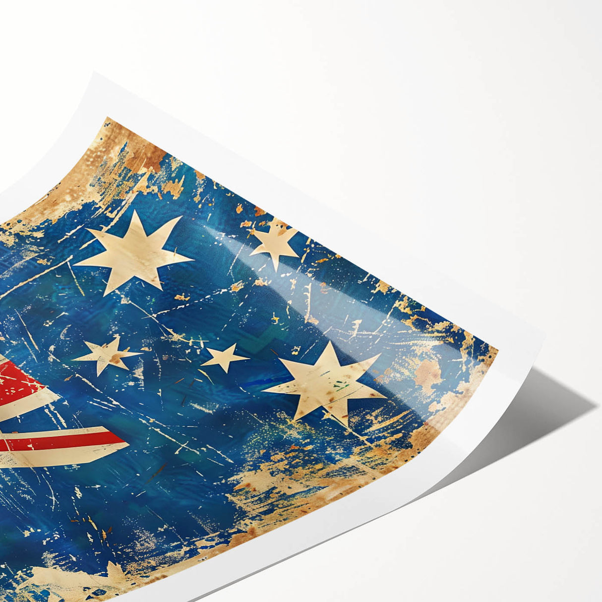 Extra large wall art of Ayers Rock in vibrant orange and red tones on a rolled canvas, suitable for large living room decor.