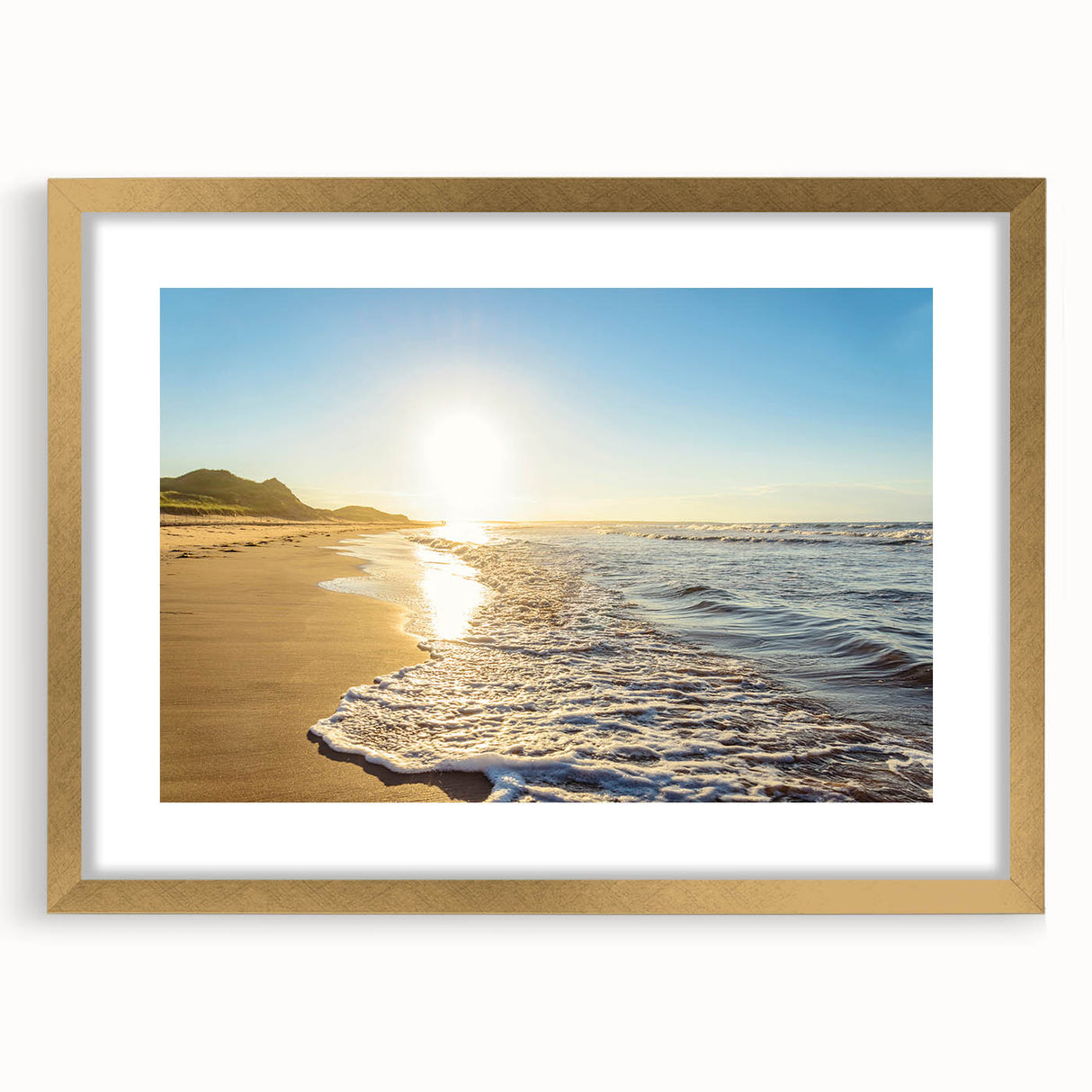 Extra large framed abstract art print of a textured Canadian landscape in muted earth tones, suitable for living room decor.