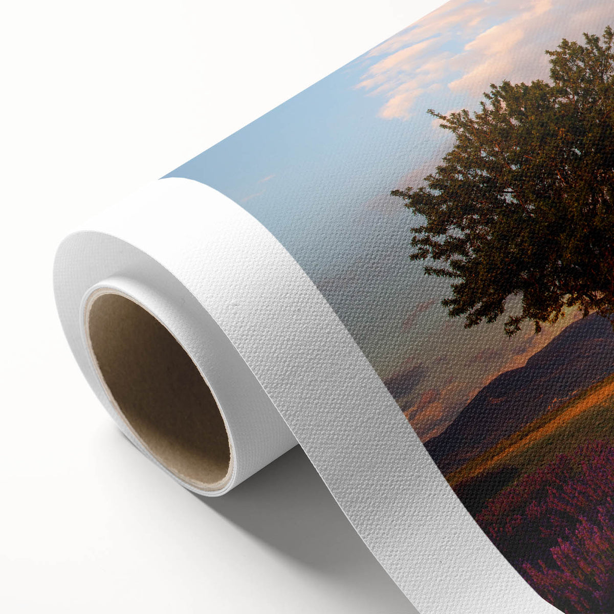 Art Deco poster of a serene South France landscape in pastel shades on rolled canvas, ideal for nursery wall art.