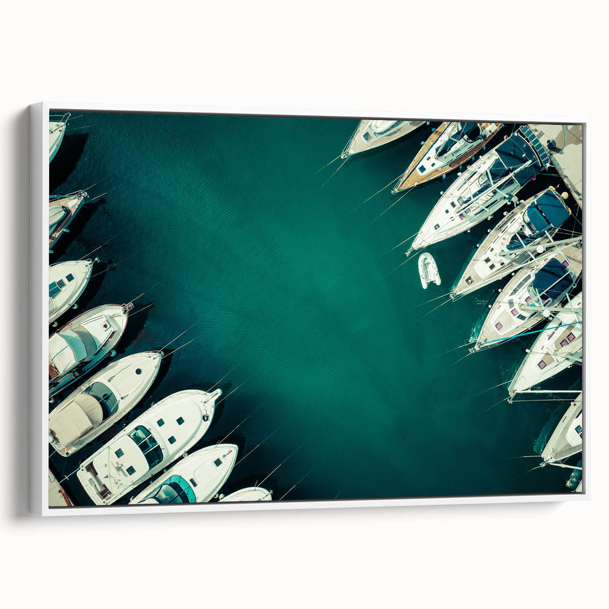Vintage poster art of Dubai skyline in vibrant colors on a large framed canvas, ideal for living room decor.