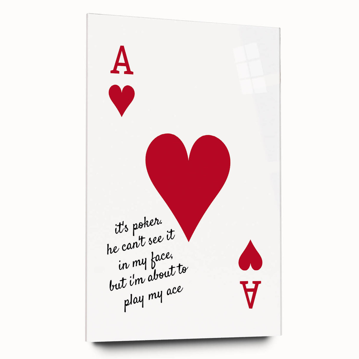 Romantic Typography Art Print - "Play My Ace" Canvas