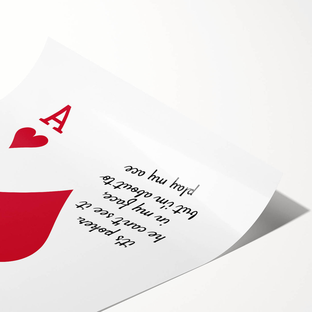 Romantic Typography Art Print - "Play My Ace" Canvas