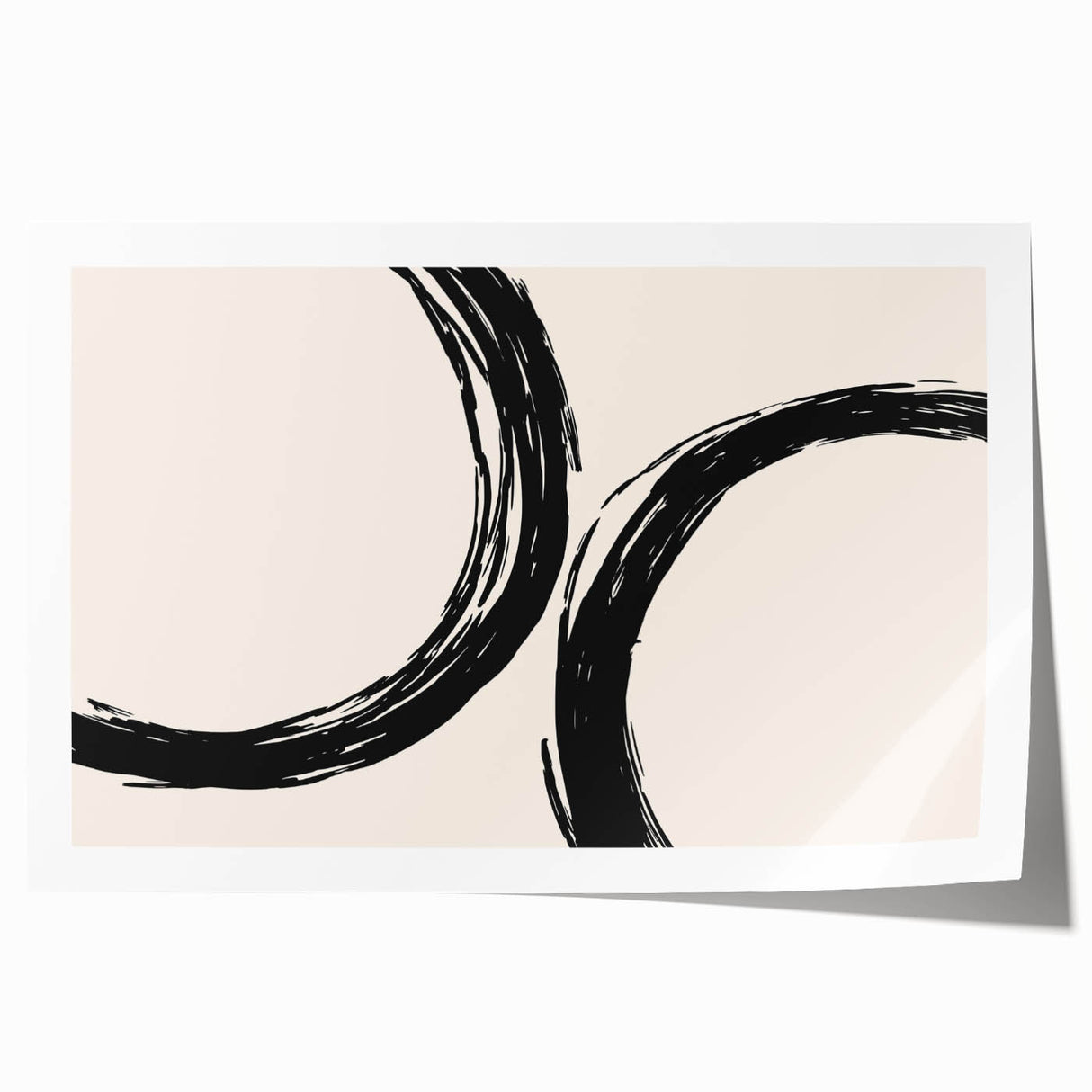Modern Dining Room Art - Minimalist Black Ink Abstract Print