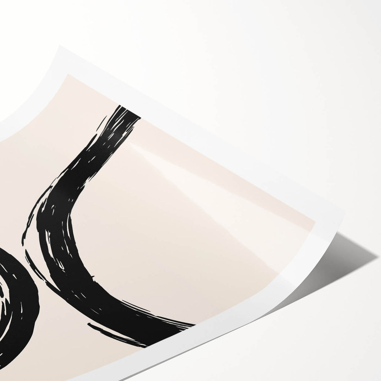 Modern Dining Room Art - Minimalist Black Ink Abstract Print