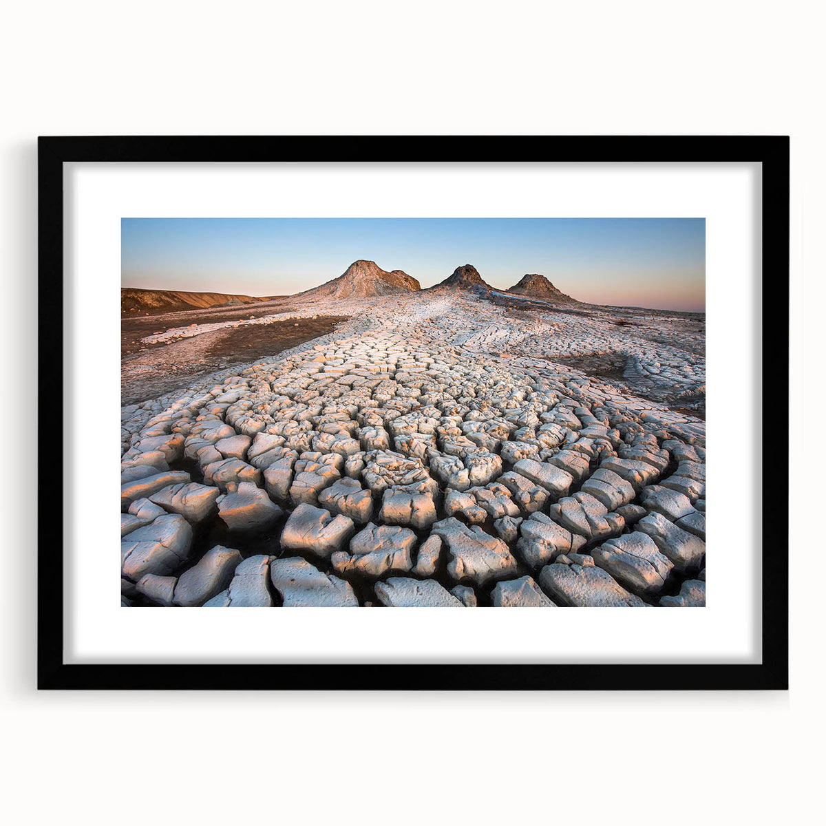 Extra large abstract art print featuring vibrant, colorful patterns on a textured canvas, framed in black.