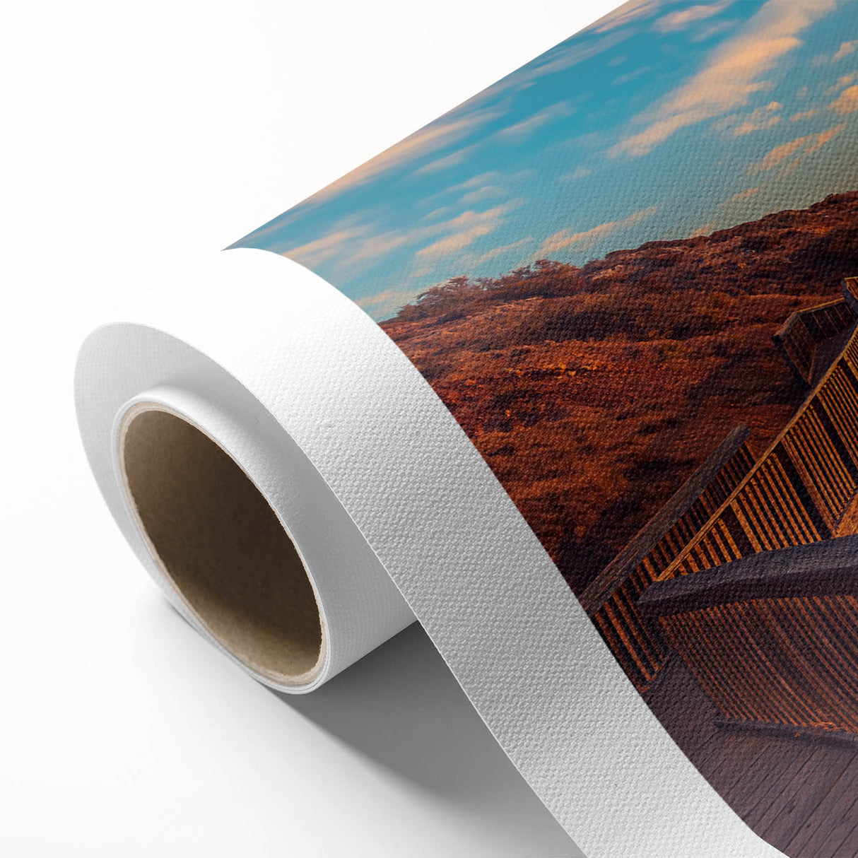 Art Deco poster of Adelaide scenery in pastel shades on rolled canvas, ideal for nursery wall art.