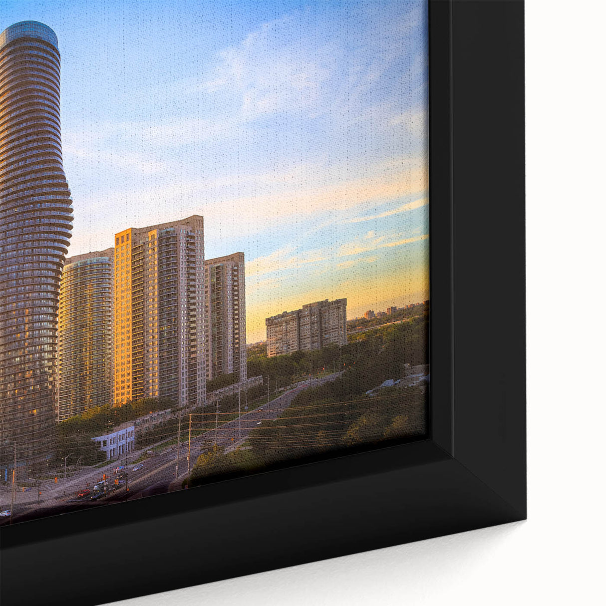 Black wall art featuring a textured, colorful abstract design on a framed canvas, ideal for living room decor.