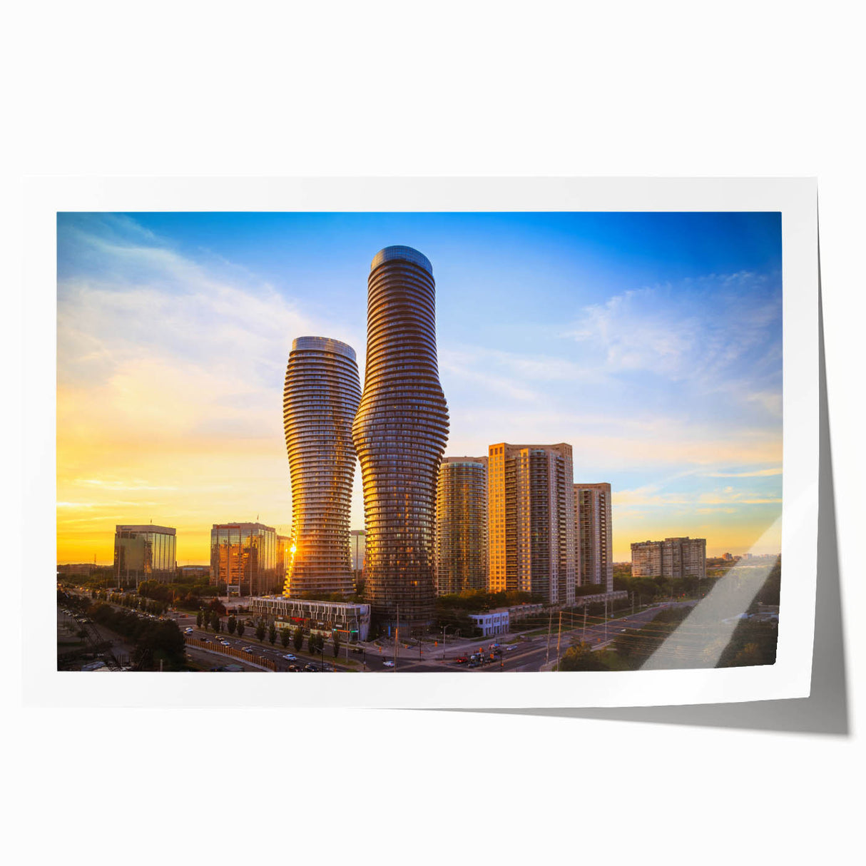 Extra large rolled print of Ontario, Canada scenery with vivid floral elements in pastel colors.