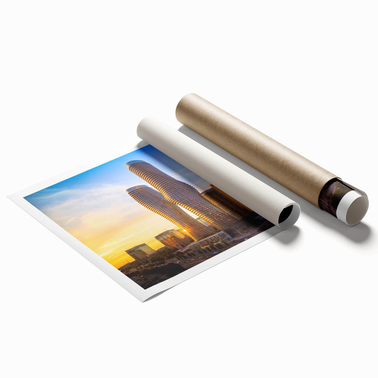 Extra large rolled print of Ontario scenery with vibrant floral elements.