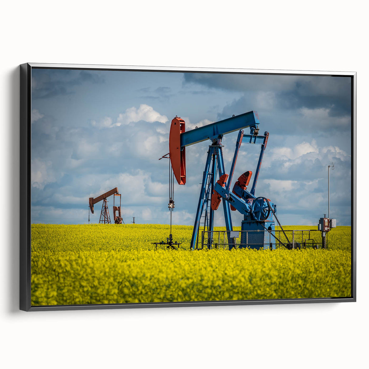 Black and white landscape art of Saskatchewan on framed canvas, ideal for bedroom decor.