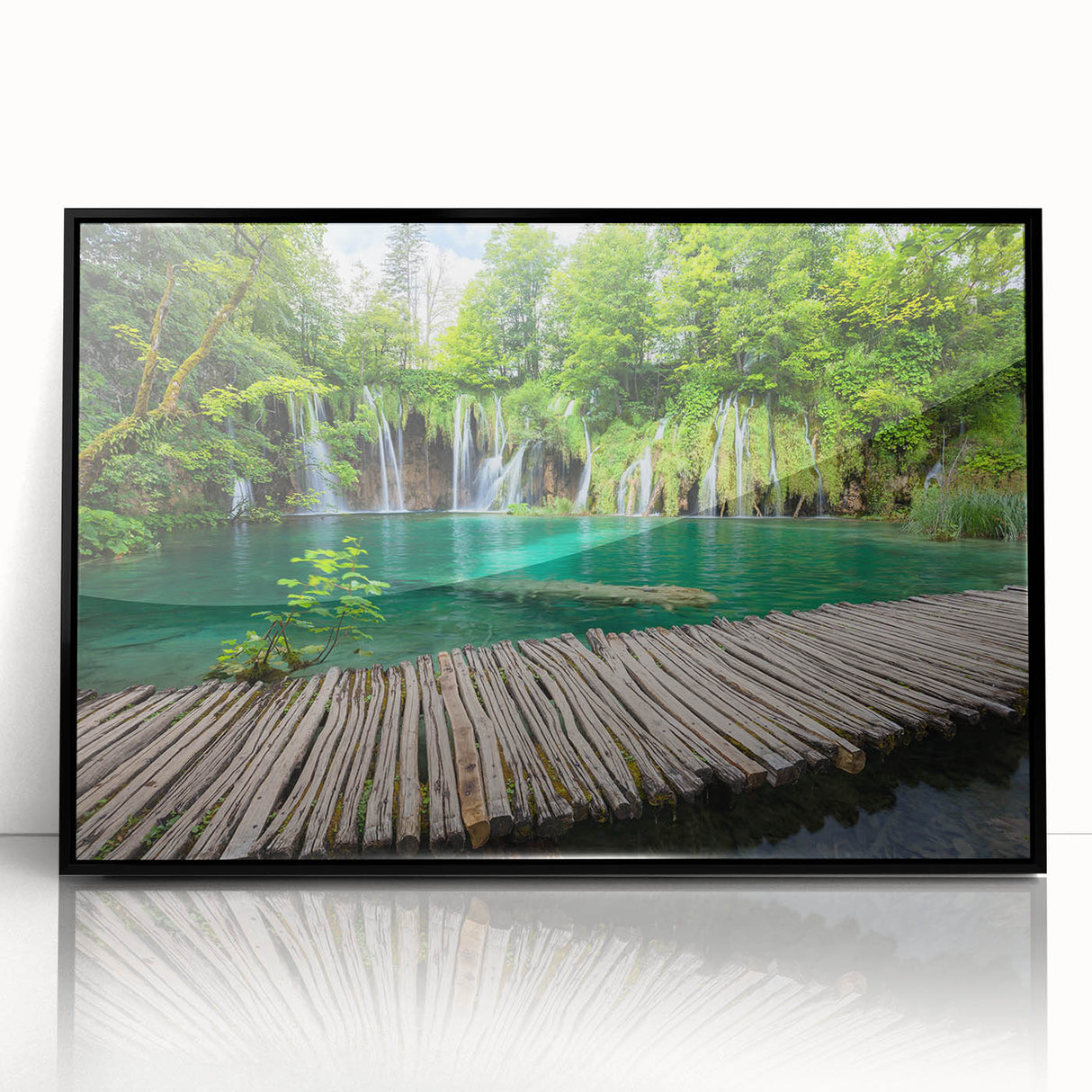 Large abstract wall art of a Croatian landscape in muted earth tones on a framed acrylic.