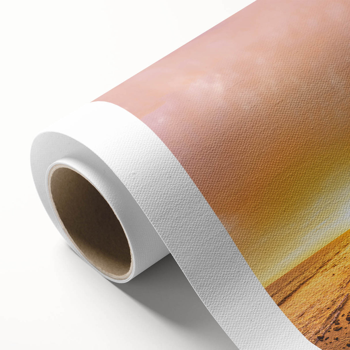 Art Deco style poster of a European scenery in pastel colors on rolled canvas, ideal for nursery wall art.