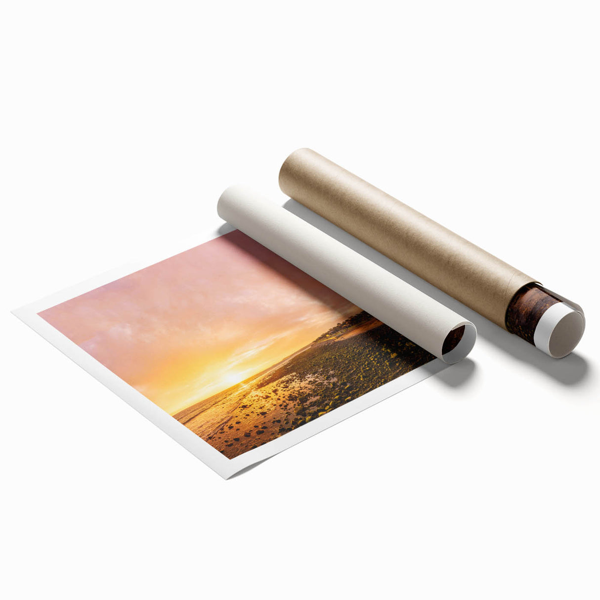 Extra large rolled print of a floral scenery in the Canary Islands, Spain, in vibrant hues.