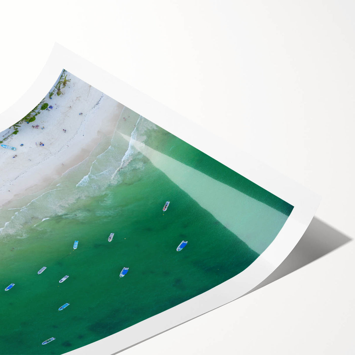 Extra large wall art featuring line art flowers in muted earth tones on a rolled canvas.