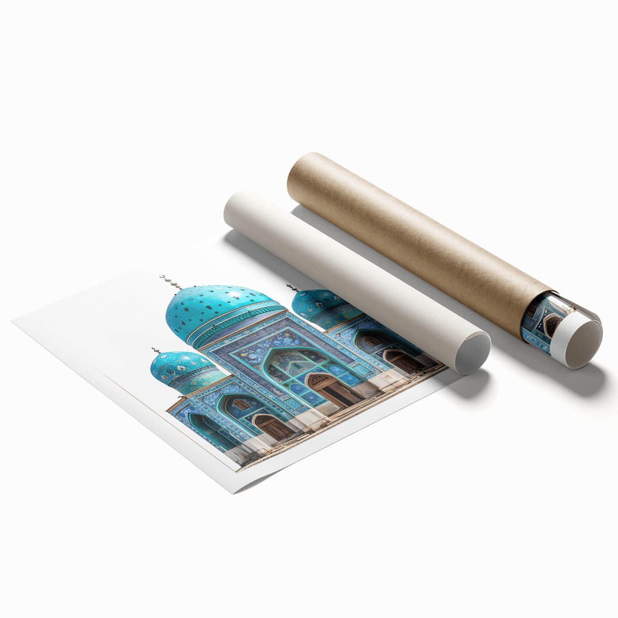 Extra large rolled print of a floral art scene in muted earth tones, ideal for classy bathroom wall art.