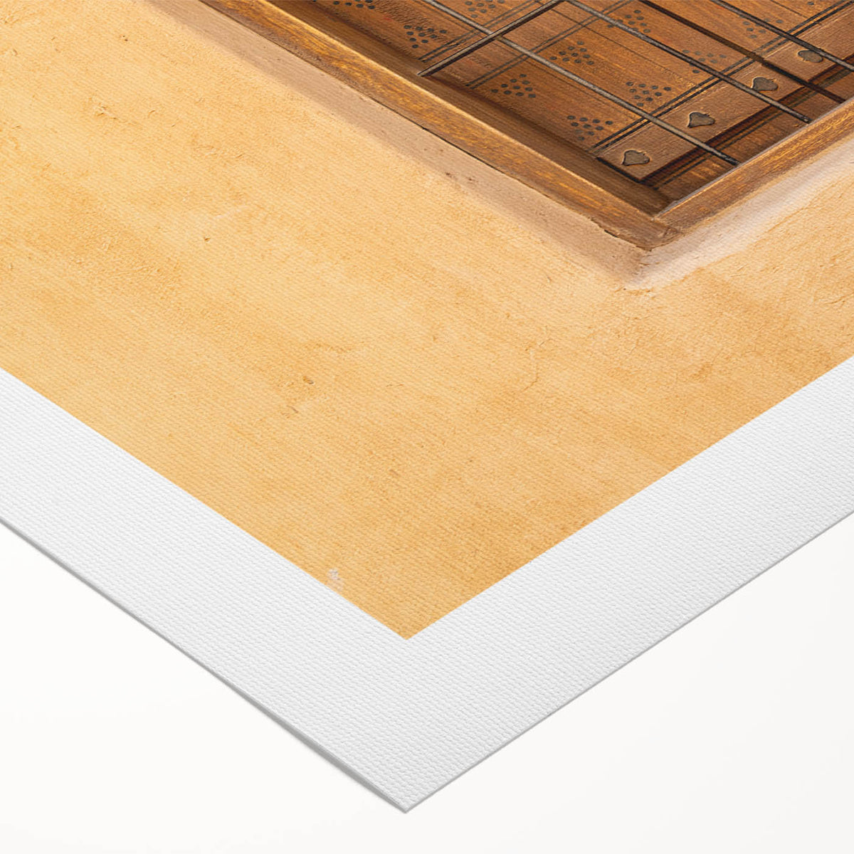 Art deco poster of a Saudi Arabian scenery in muted earth tones on rolled canvas, suitable for dining room wall.