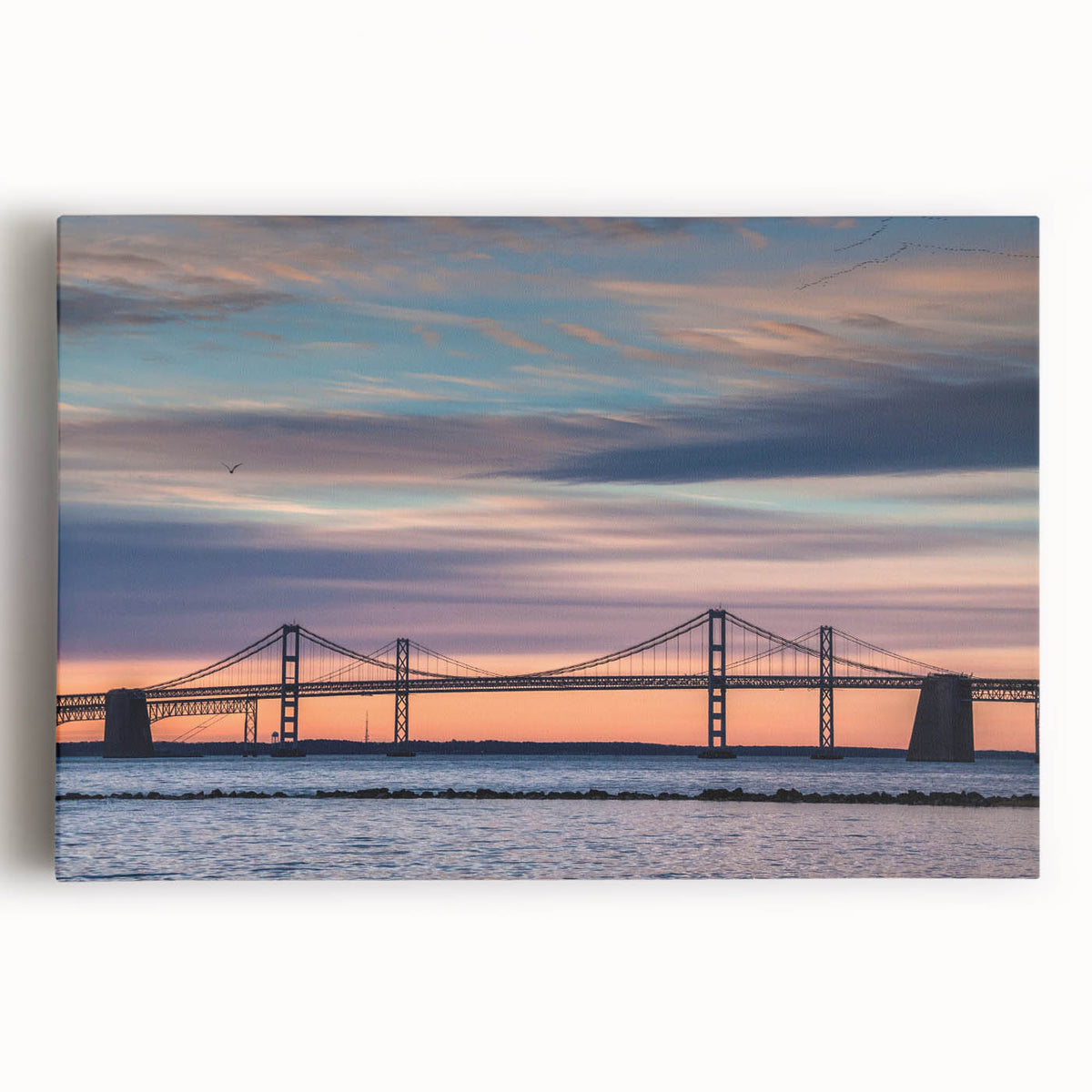 Black and white photograph of the Baltimore skyline on a large stretched canvas, suitable for kitchen wall art.