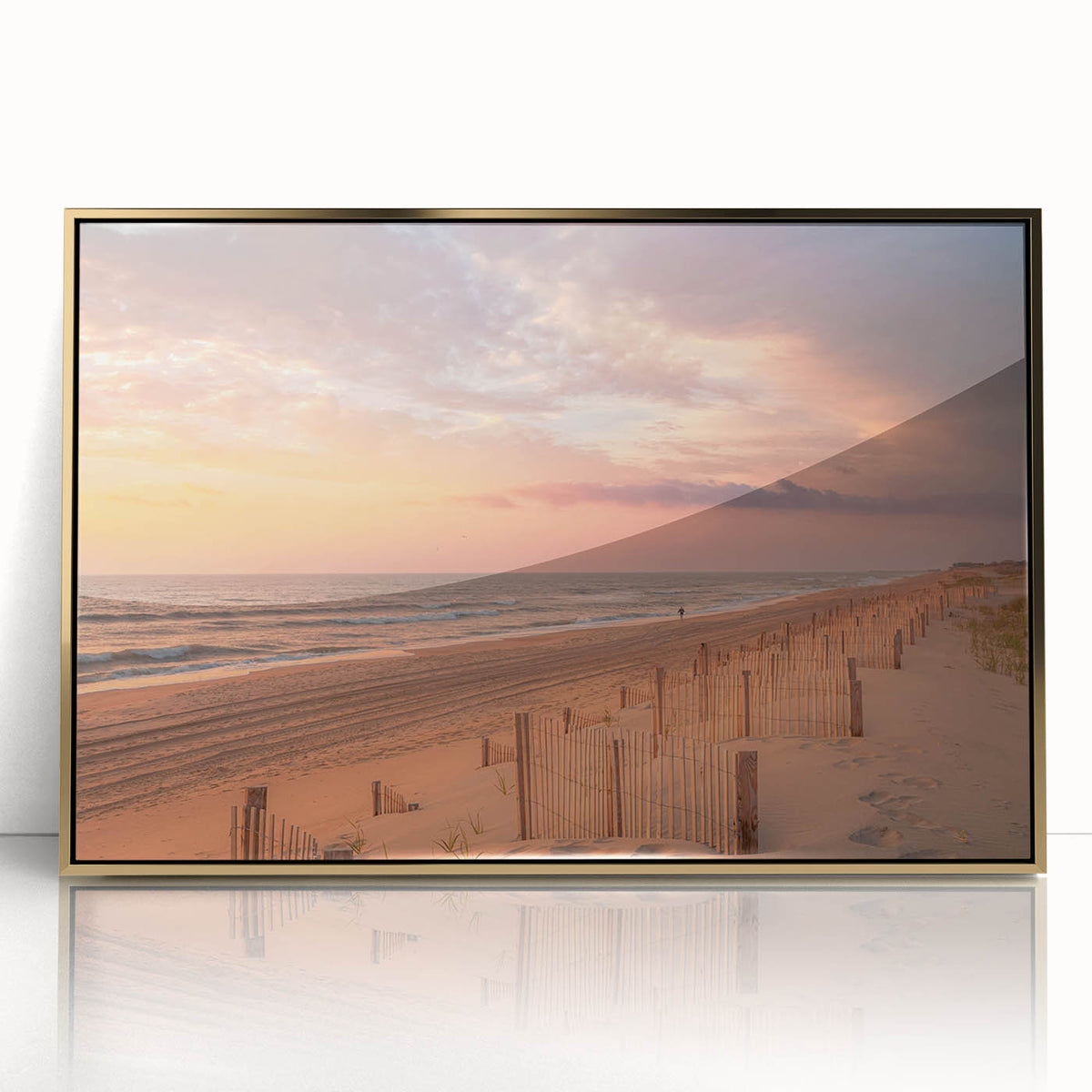 Framed acrylic print of the Outer Banks in North Carolina.