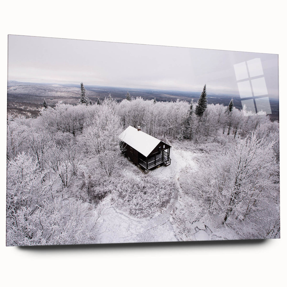 Acrylic print of Adirondacks scenery in natural colors, ideal for bedroom or dining room art.