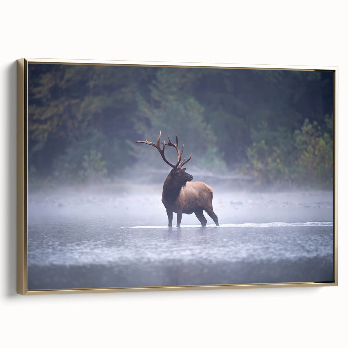 Framed canvas featuring a vintage-style Pennsylvania landscape in muted gold and black tones, ideal for bedroom wall art.