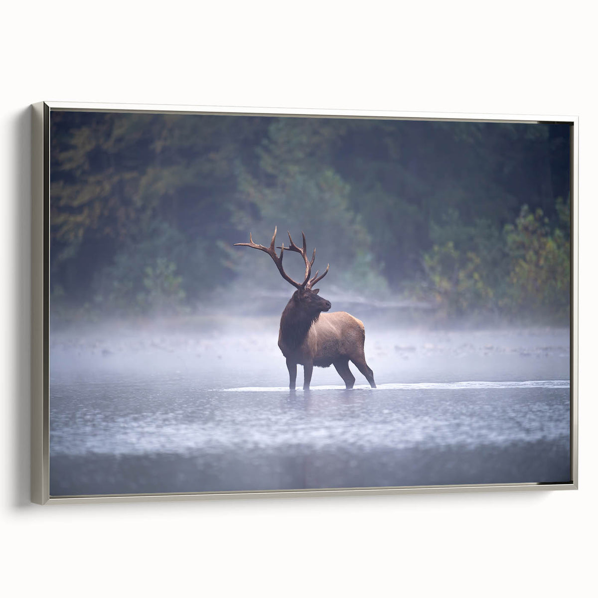 Framed canvas depicting a vintage-style Pennsylvania landscape in colorful tones, ideal for living room decor.