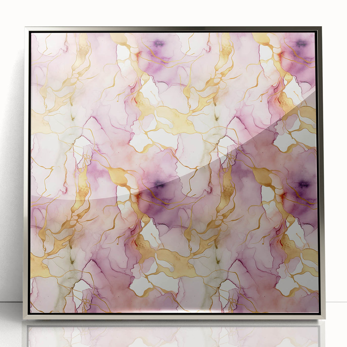 Framed abstract wall art featuring silver acrylic strokes on a textured background, adding a modern touch to home decor with its elegant design. Ideal for contemporary interiors.