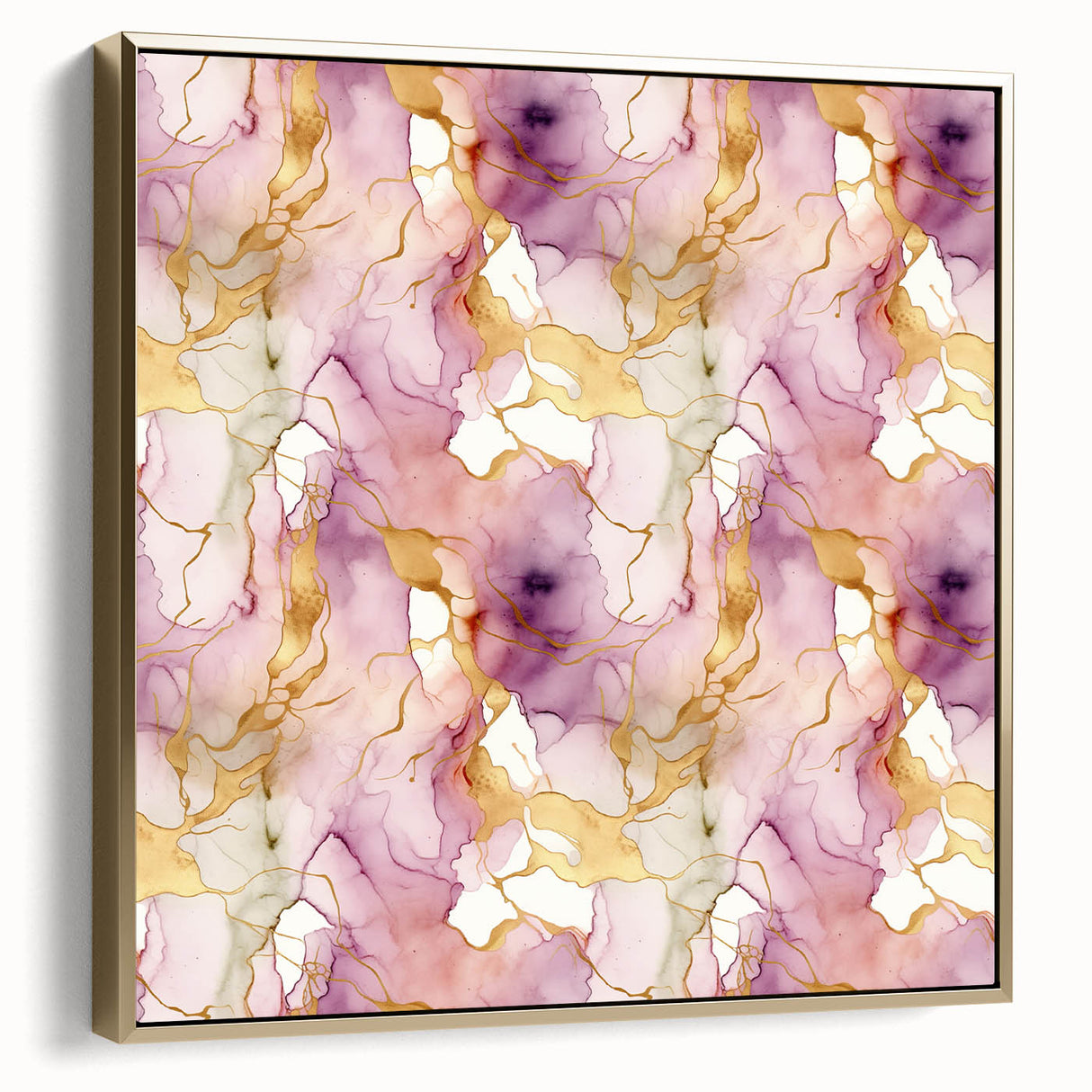 Framed canvas wall art showcasing abstract strokes in silver and gold hues, set against a neutral background, perfect for modern home decor.
