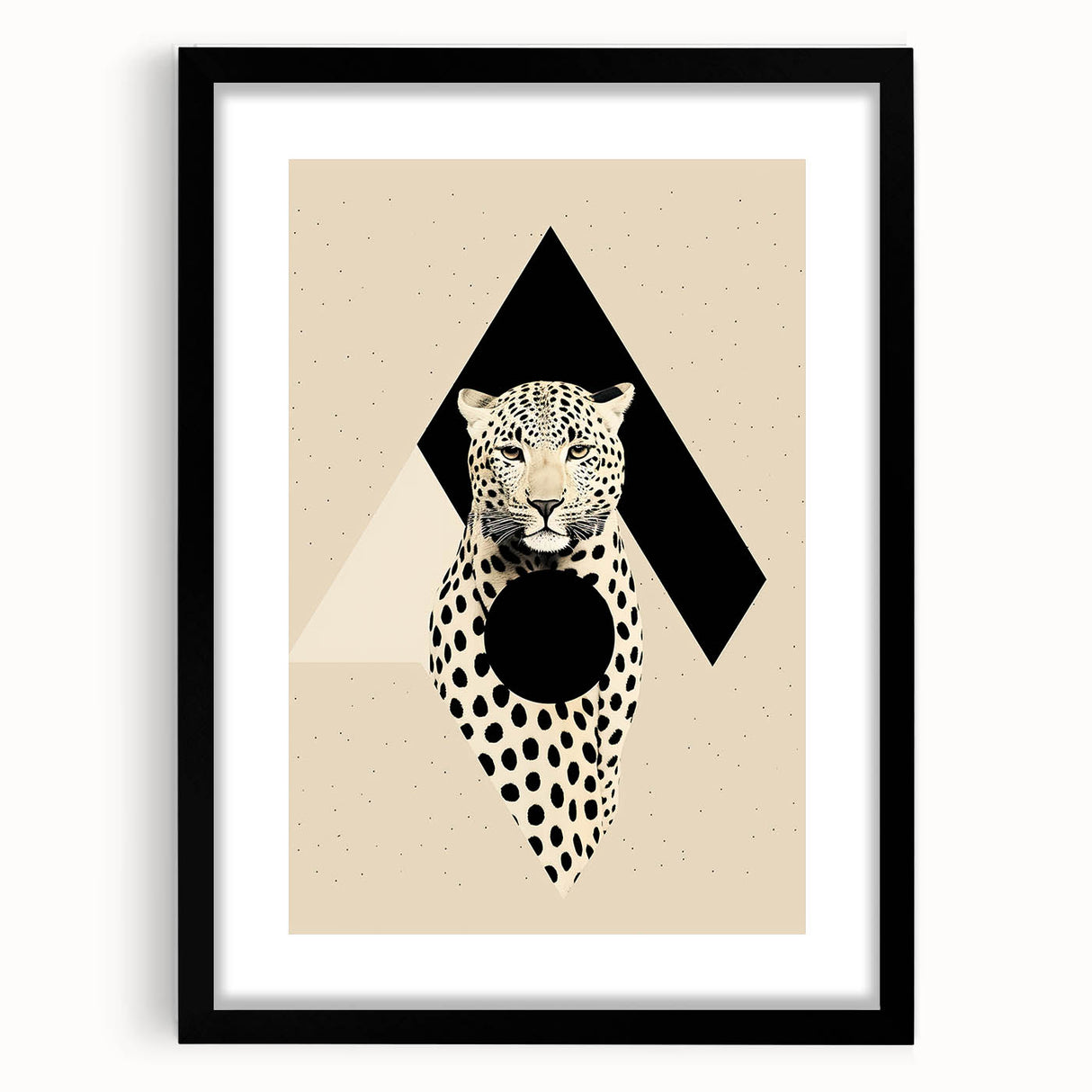 Custom Dining Room Wall Decor - Leopard & Geometric Artwork