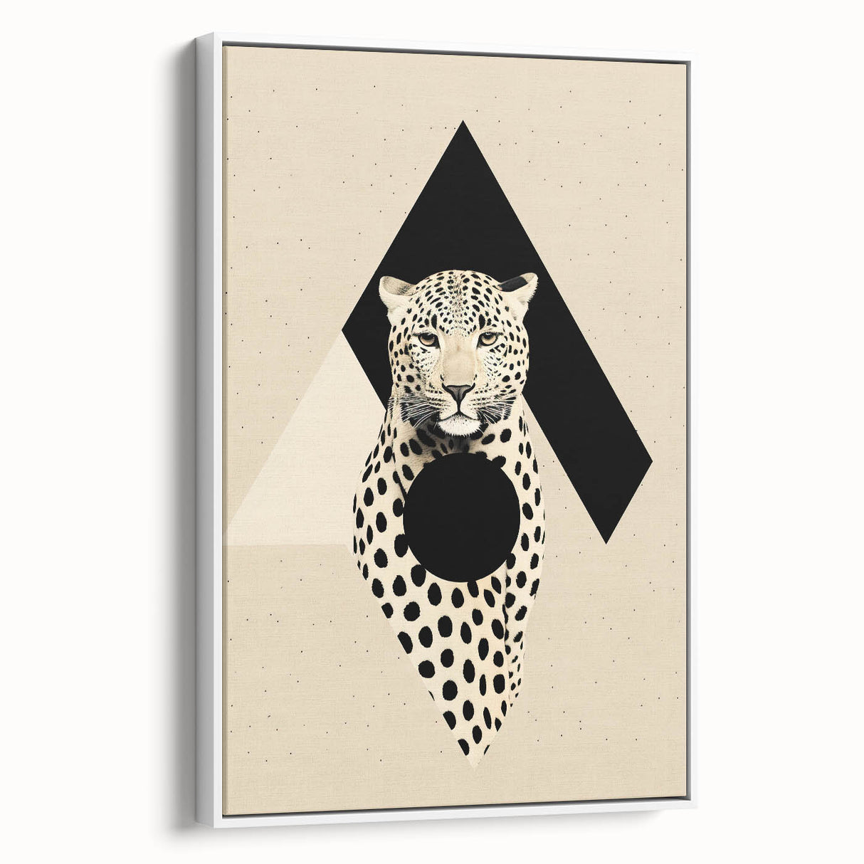 Custom Dining Room Wall Decor - Leopard & Geometric Artwork