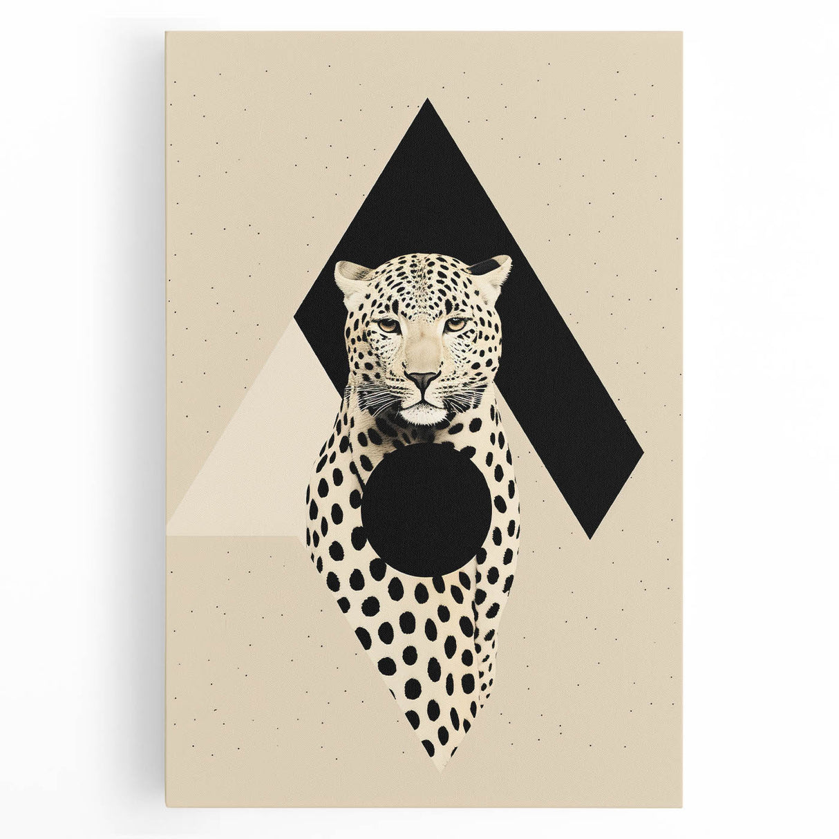 Custom Dining Room Wall Decor - Leopard & Geometric Artwork