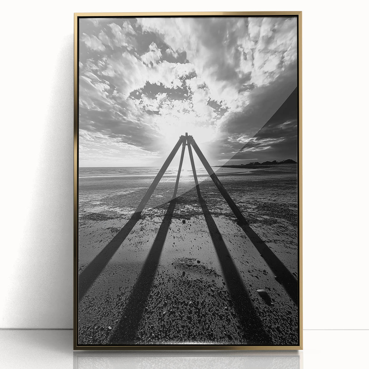 Modern Office Art - Black & White Abstract Landscape Print