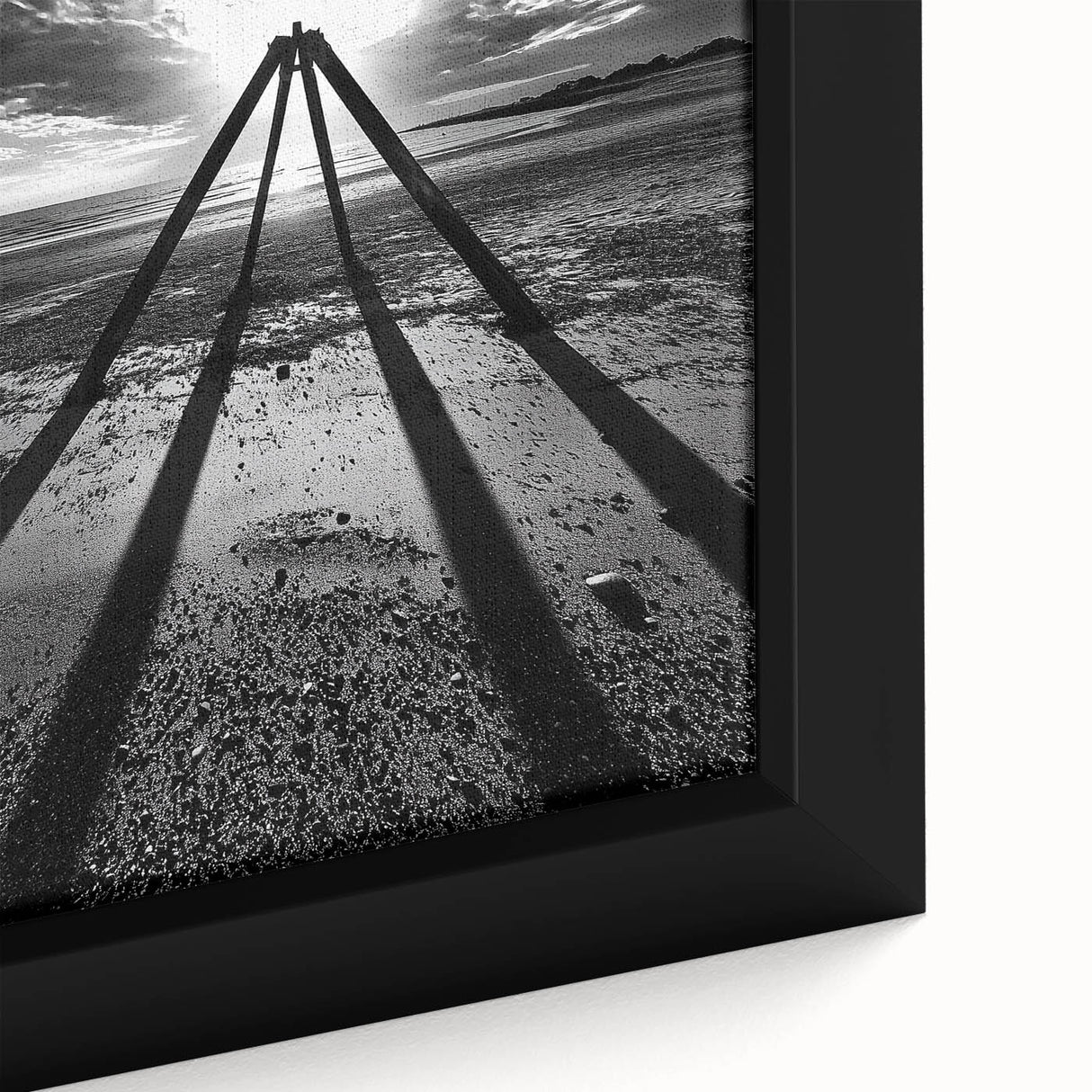 Modern Office Art - Black & White Abstract Landscape Print