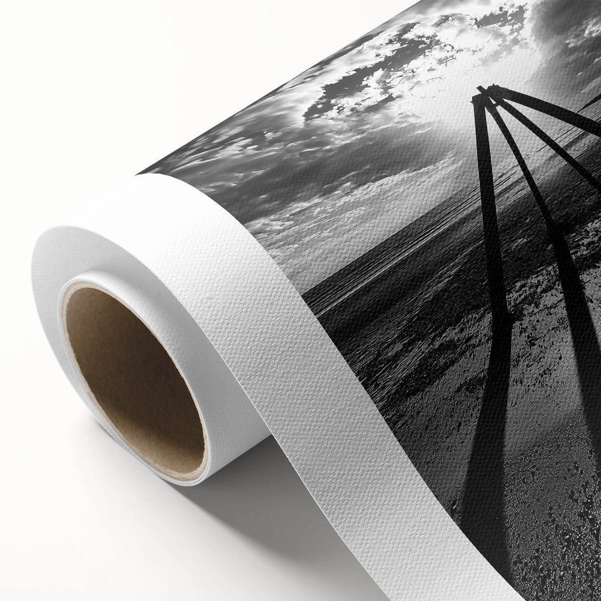 Modern Office Art - Black & White Abstract Landscape Print