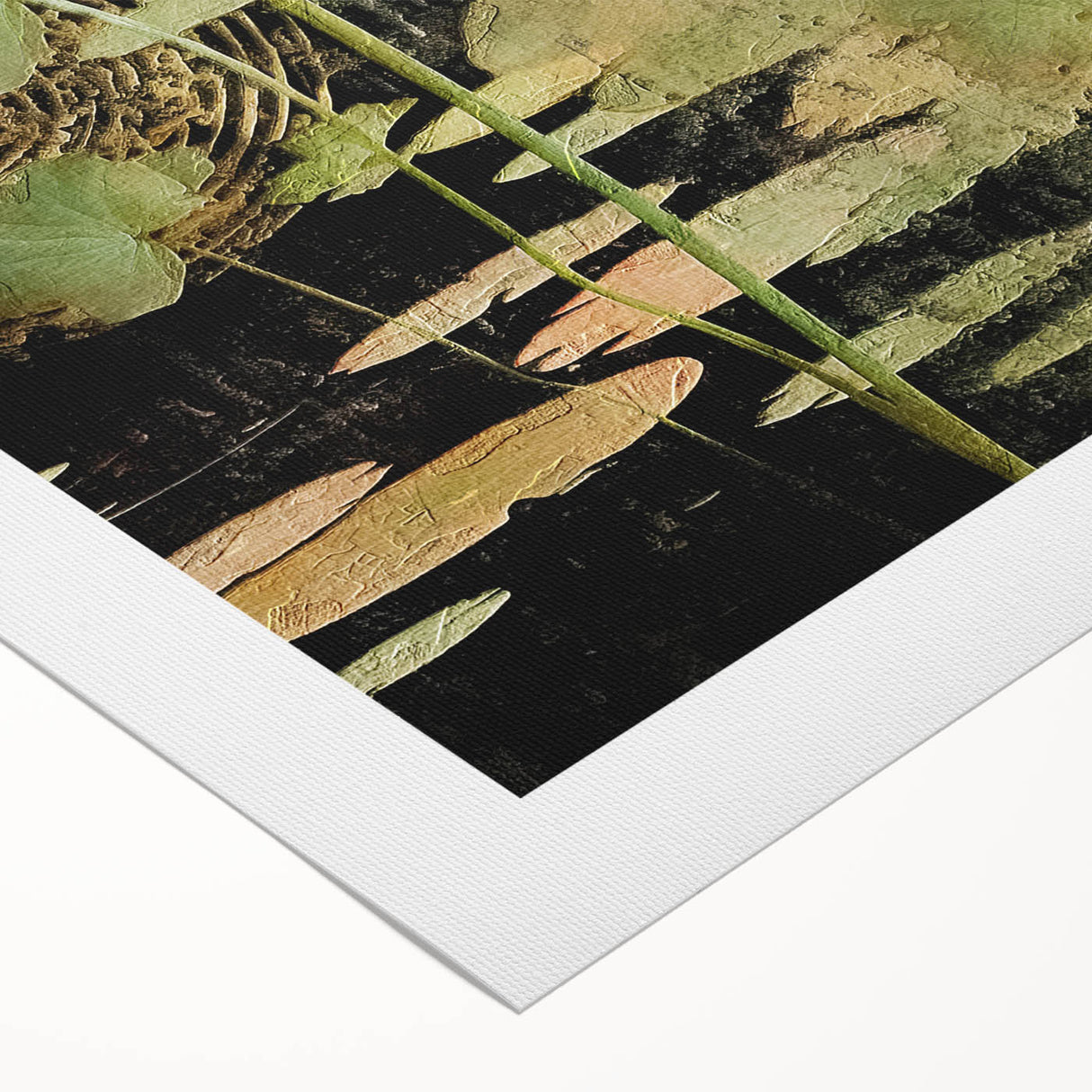 Vibrant abstract floral wall art on rolled canvas showcasing colorful petals in shades of blue, pink, and yellow, ideal for modern decor. Perfect for adding a pop of color to any room.