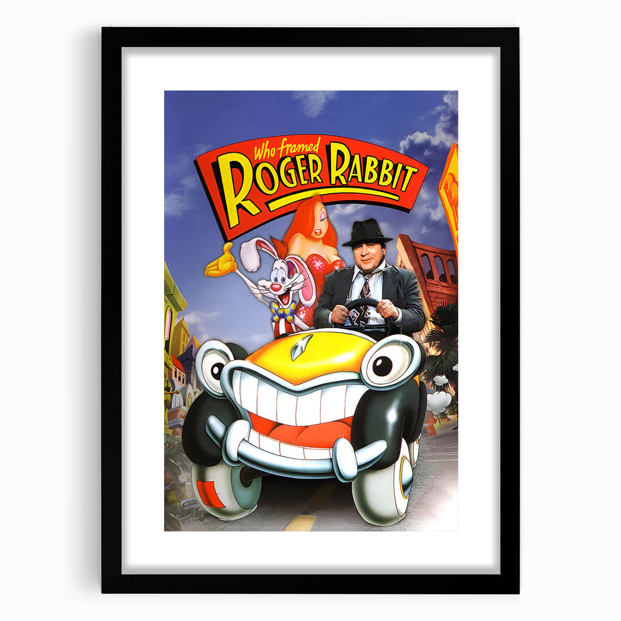Classic Movie Art – Who Framed Roger Rabbit Poster – Retro 80s Wall Decor