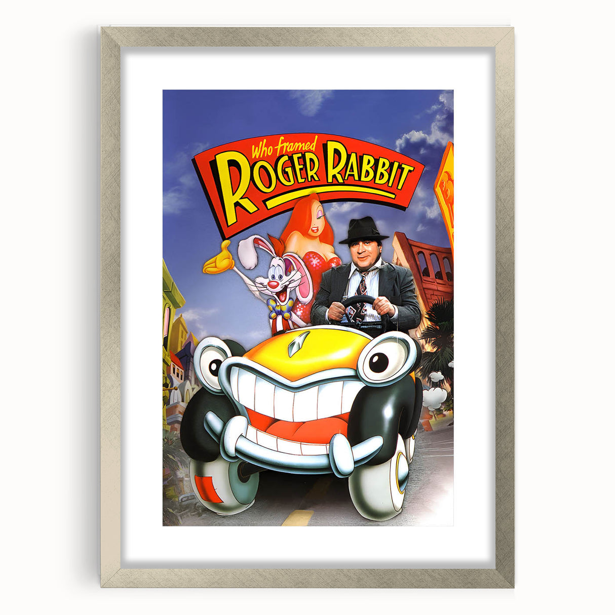 Classic Movie Art – Who Framed Roger Rabbit Poster – Retro 80s Wall Decor