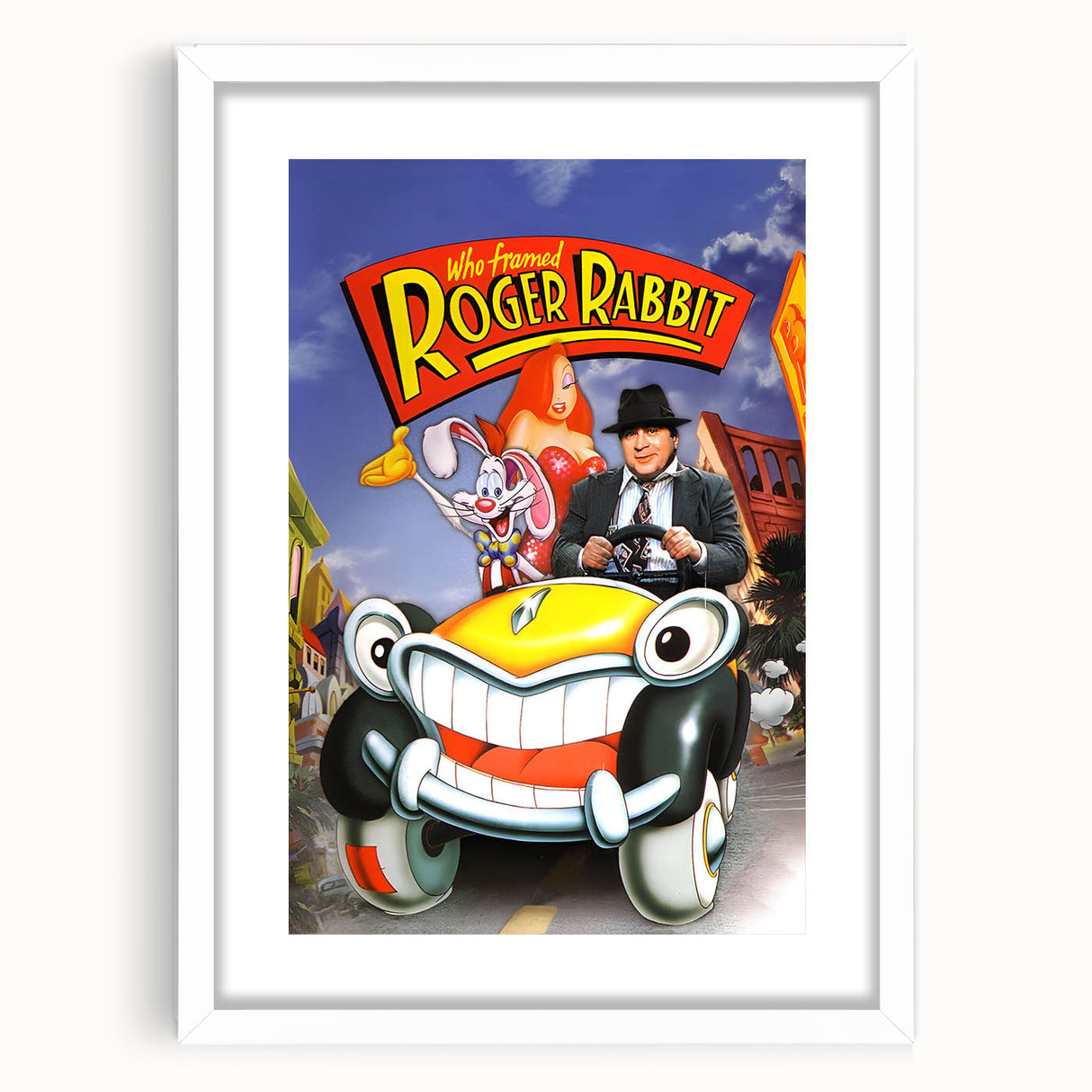 Classic Movie Art – Who Framed Roger Rabbit Poster – Retro 80s Wall Decor