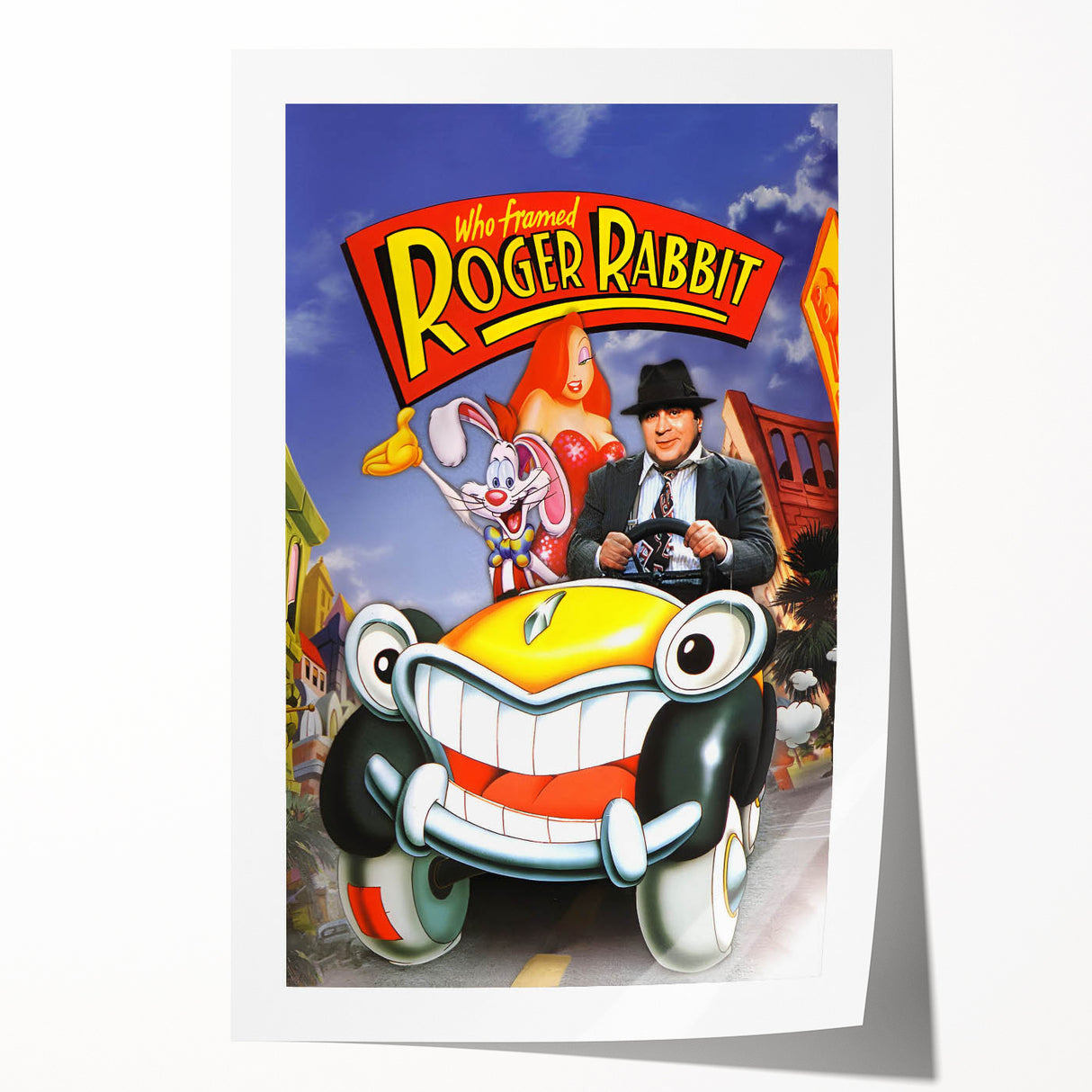 Classic Movie Art – Who Framed Roger Rabbit Poster – Retro 80s Wall Decor