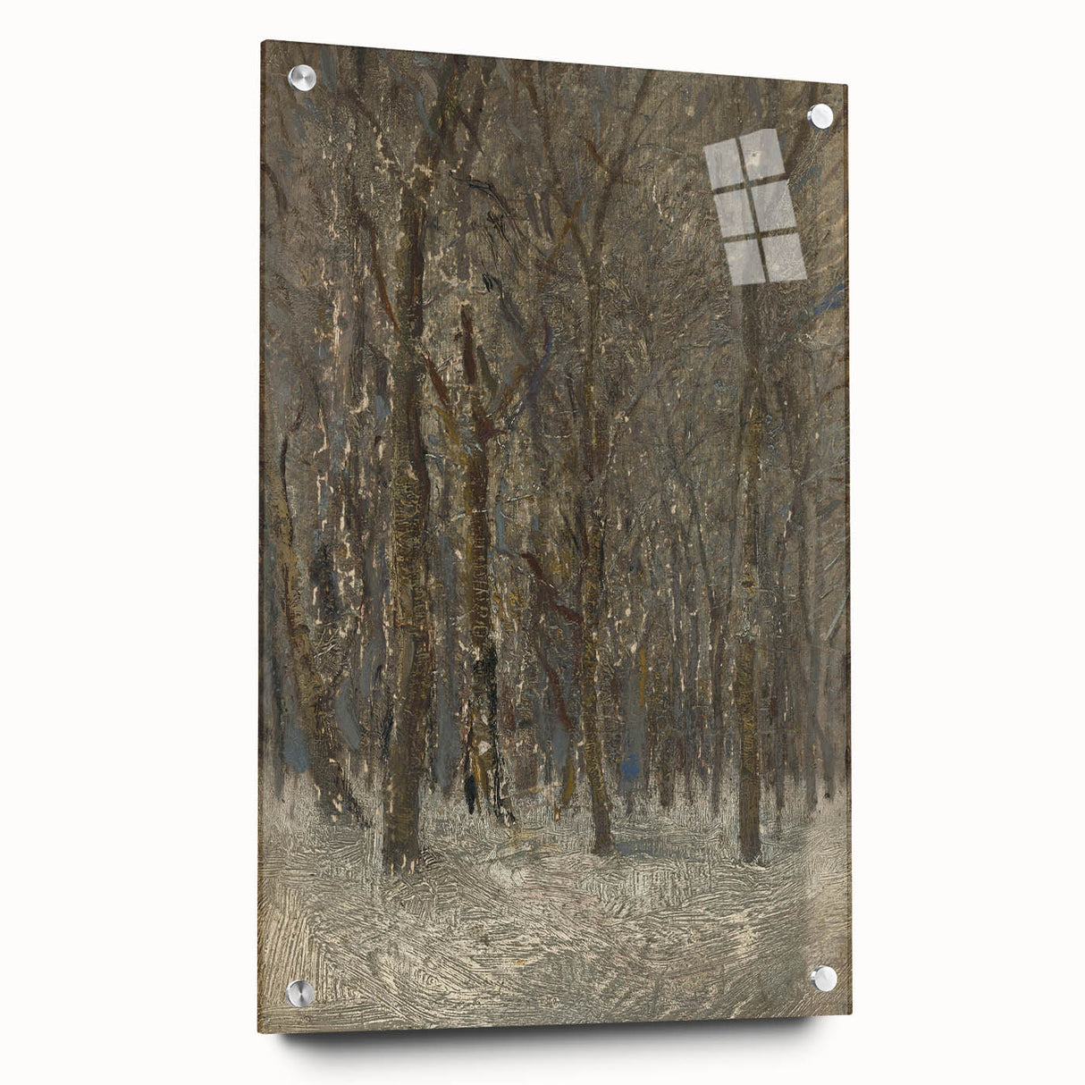 Romanticism Art - Winter Forest by László Mednyánszky Print