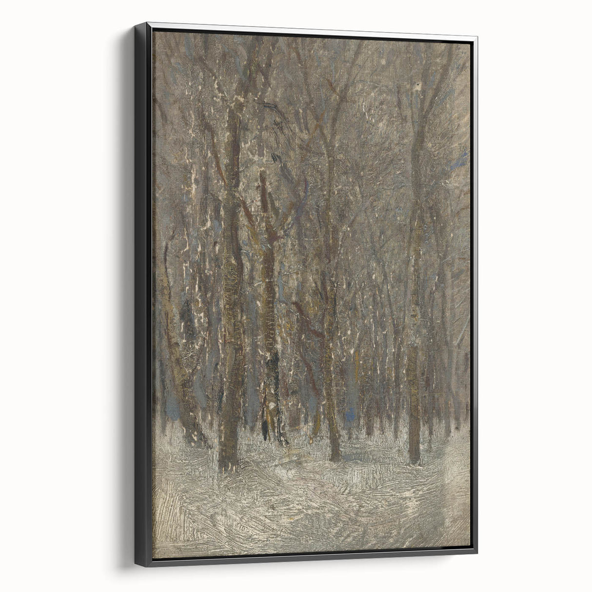 Romanticism Art - Winter Forest by László Mednyánszky Print